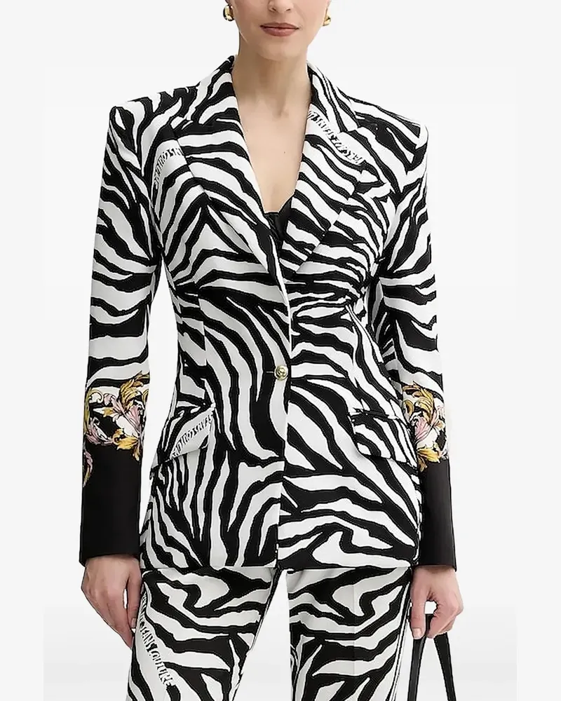Versace Jeans Blazer mit Zebra-Print - Schwarz Schwarz