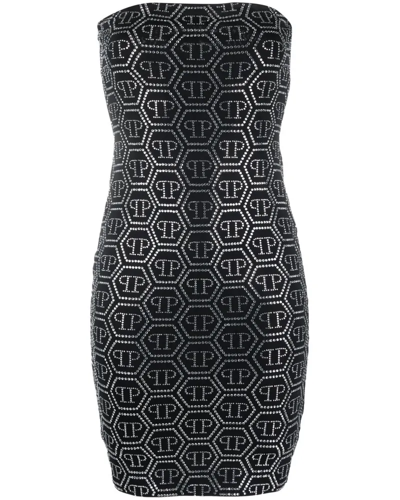 Philipp Plein Minikleid mit Pailletten - Schwarz Schwarz