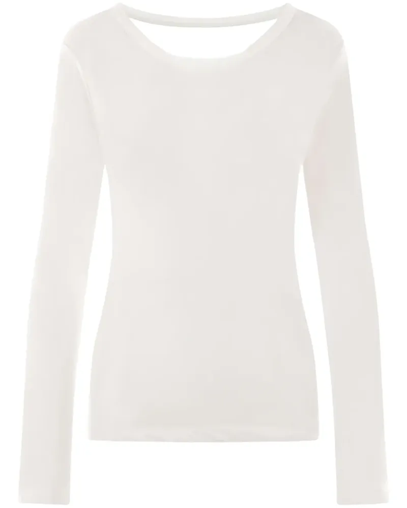 Yohji Yamamoto Top mit Cut-Out - Weiß Weiß