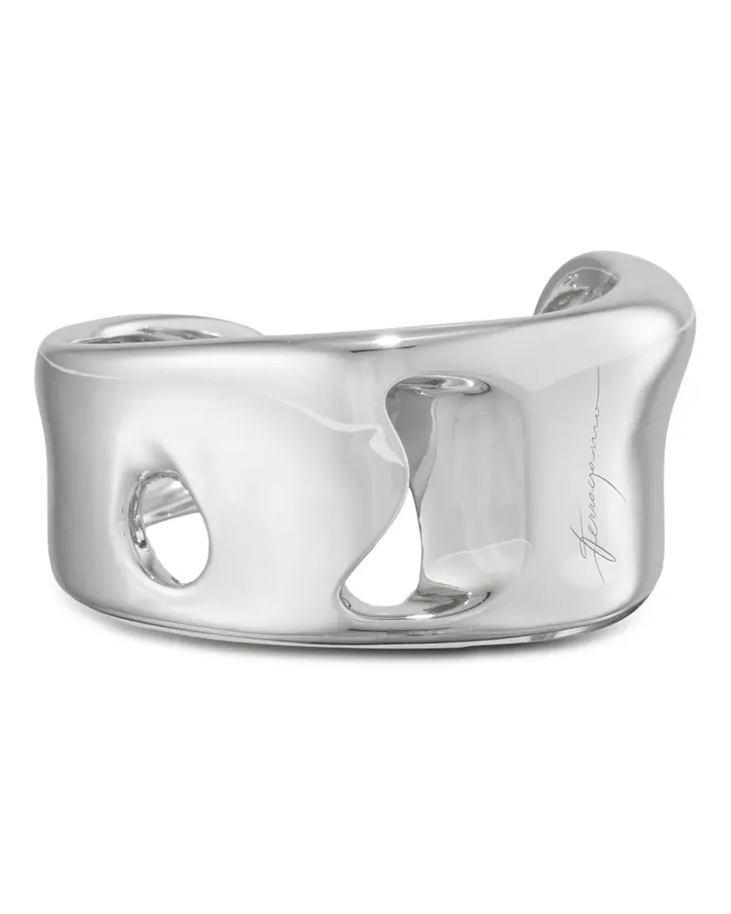 Ferragamo Mittelgroßer Vara Armreif - Silber Silber