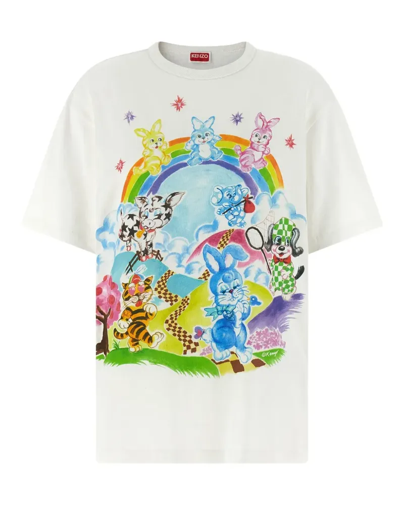 Kenzo Cartoon printed T-shirt - Weiß Weiß