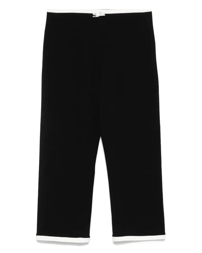 Rowen Rose Klassische Cropped-Hose - Schwarz Schwarz
