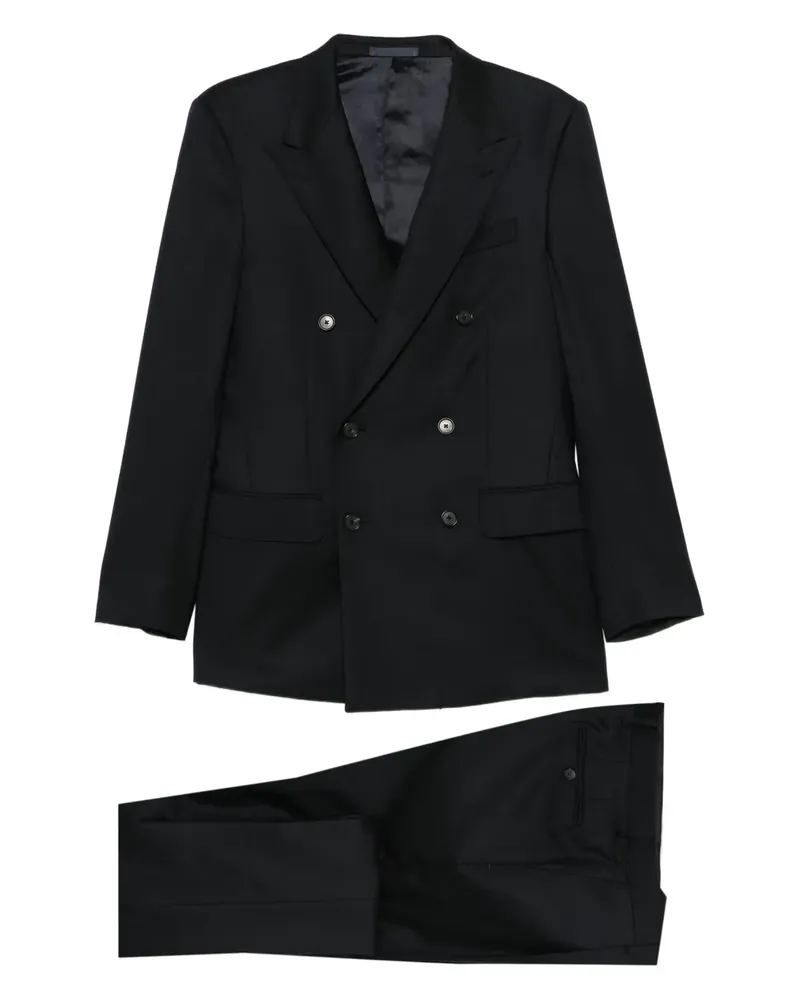 Caruso double-breasted suit - Schwarz Schwarz