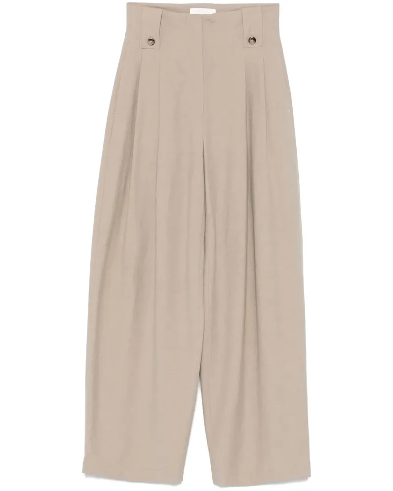 Nanushka Wide-Leg-Hose mit Bundfalten - Grau Grau