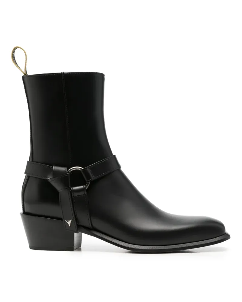 Fendi Double O leather ankle boots - Schwarz Schwarz