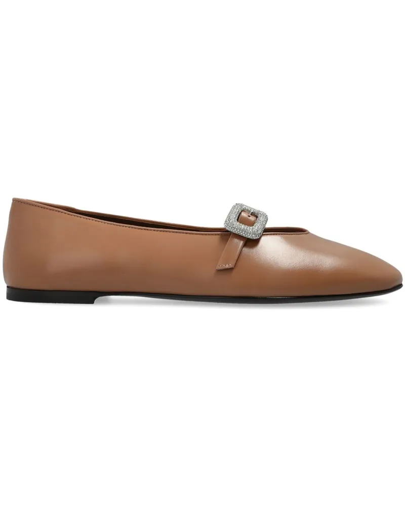 Giuseppe Zanotti Georgia Buckle Ballerinas - Nude Nude