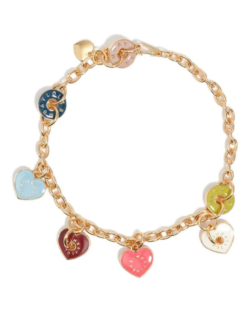 BIMBA Y LOLA Goldhalskette mit emailliertem Herz Gold