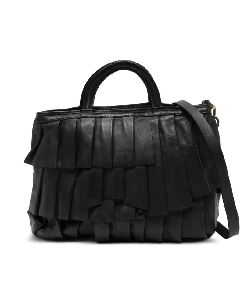 Caterina Lucchi Kleine Adele Satchel-Tasche mit Falten - Schwarz Schwarz
