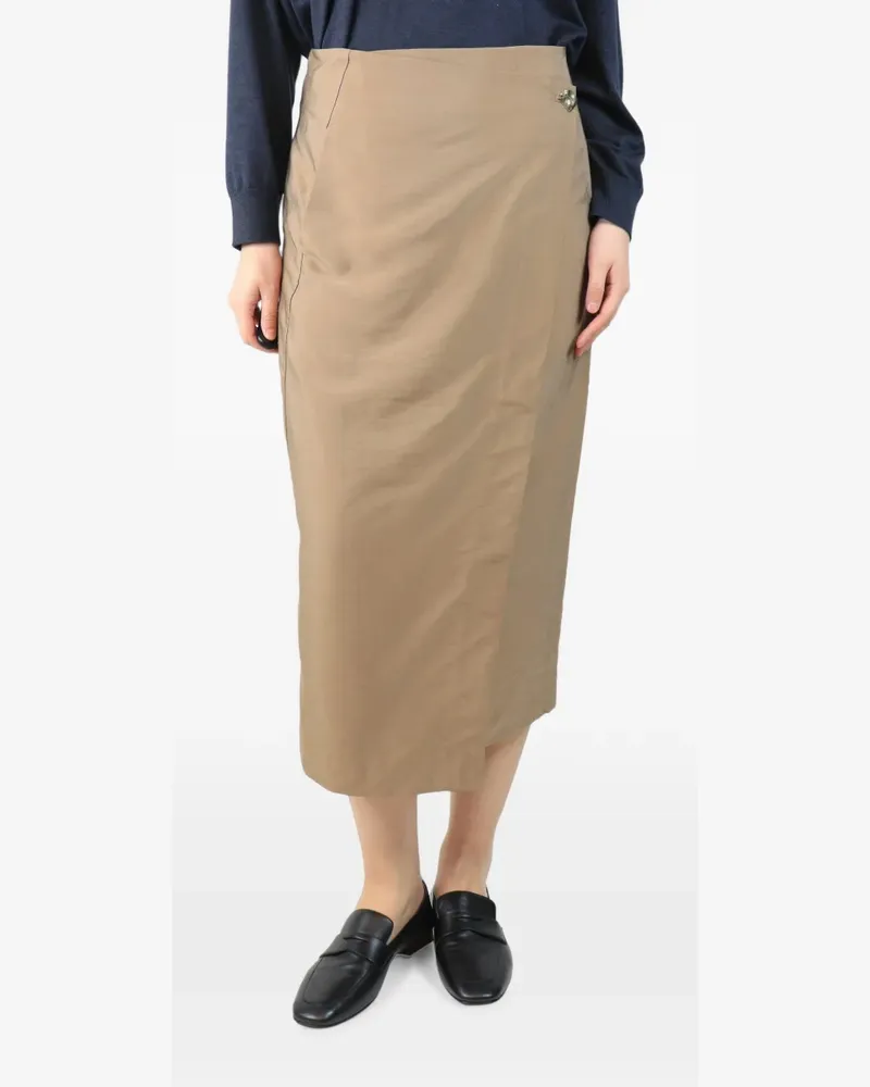 Vince wrap-style midi skirt - Braun Braun