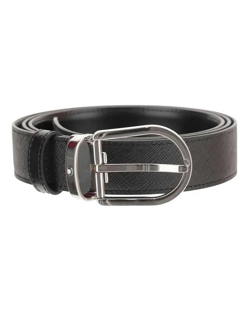 Montblanc Wendbarer Ledergürtel - Schwarz Schwarz