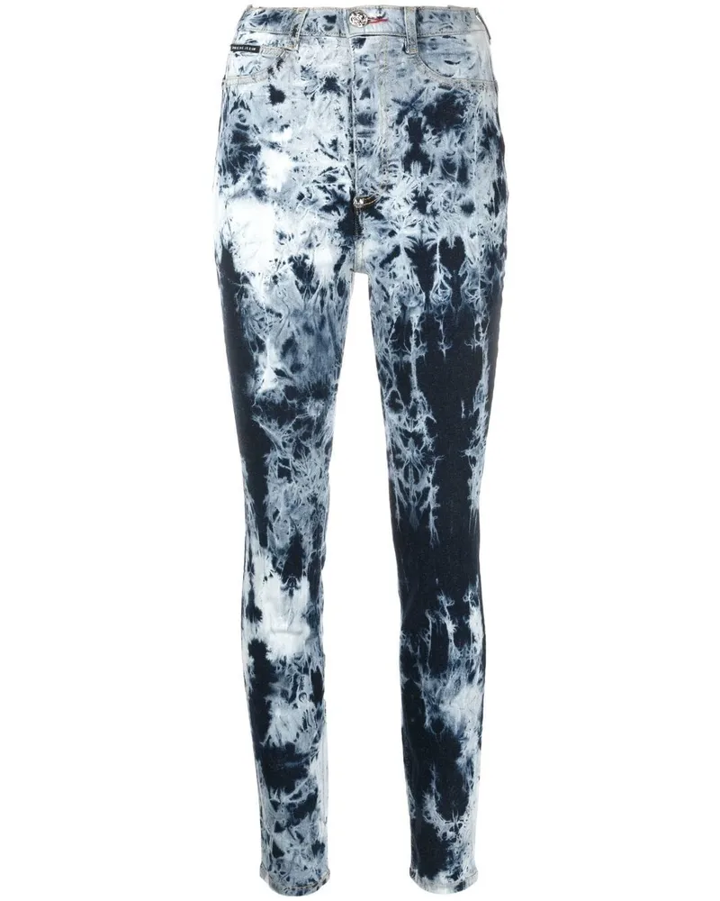Philipp Plein Skinny-Jeans mit Bleach-Effekt - Blau Blau