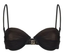 Bikinioberteil aus Mesh - Braun