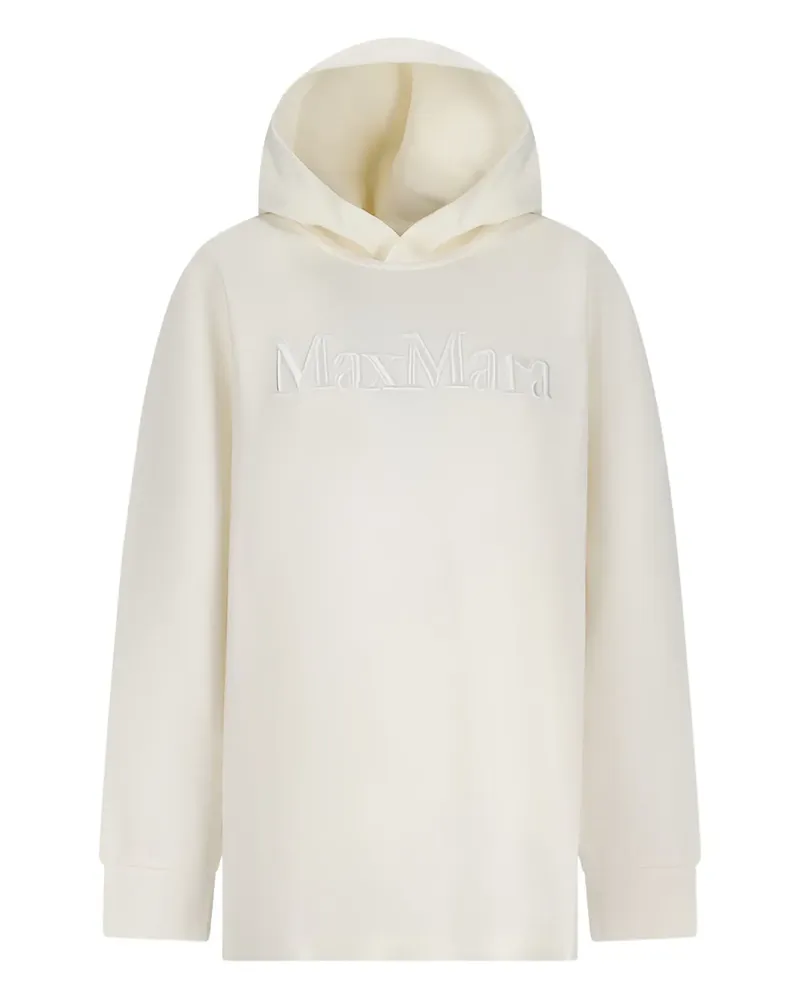 Max Mara Max Mara Hoodie mit Logo-Stickerei - Weiß Weiß