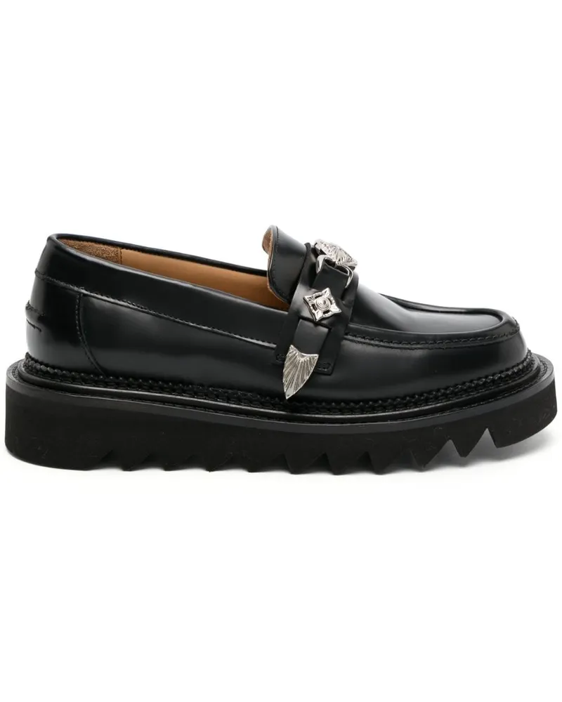 Toga Loafer mit Nieten - Schwarz Schwarz