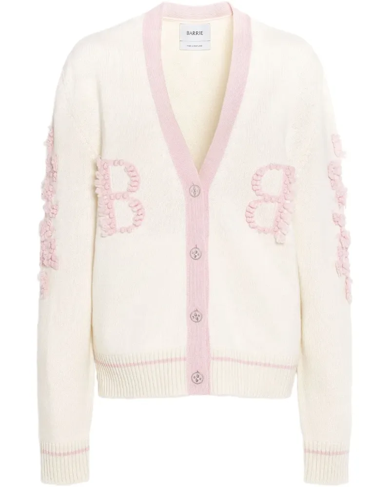 Barrie Cardigan mit Logo-Stickerei - Weiß Weiß