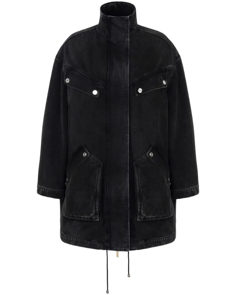 Elisabetta Franchi Jeans-Parka Schwarz