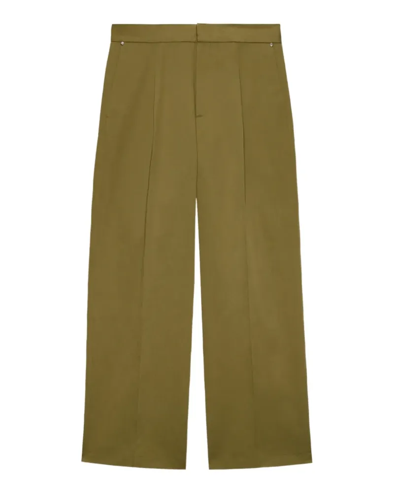 MSGM Straight-Leg-Hose mit Falten - Grün Grün