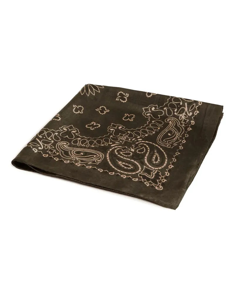 Golden Goose Schal aus Seide mit Paisley-Print - Grün Grün