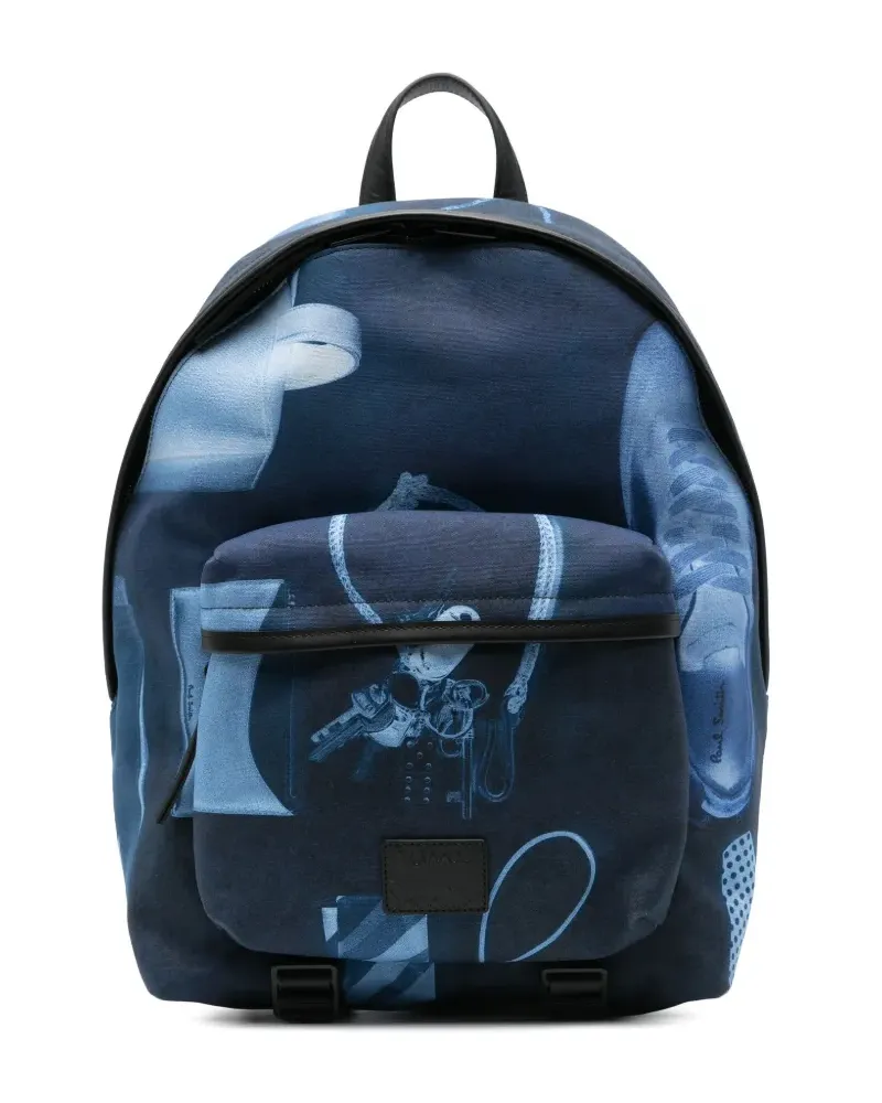 Paul Smith Rucksack mit Print - Blau Blau