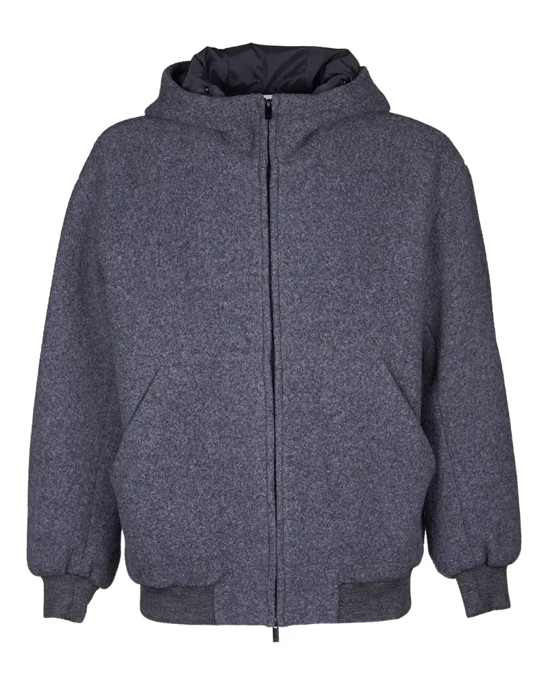 Hevò Japigia hooded zip-up jacket - Grau Grau