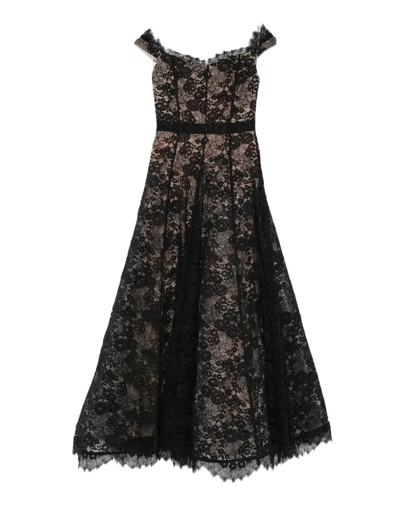 Alice + Olivia lace off-shoulder maxi dress - Schwarz Schwarz