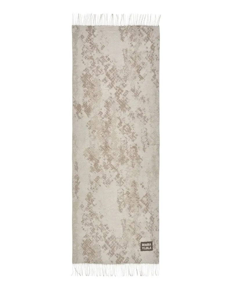 BIMBA Y LOLA Jacquard-Schal mit Schlangen-Print - Nude Nude