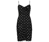 Minikleid mit Polka Dots - Schwarz
