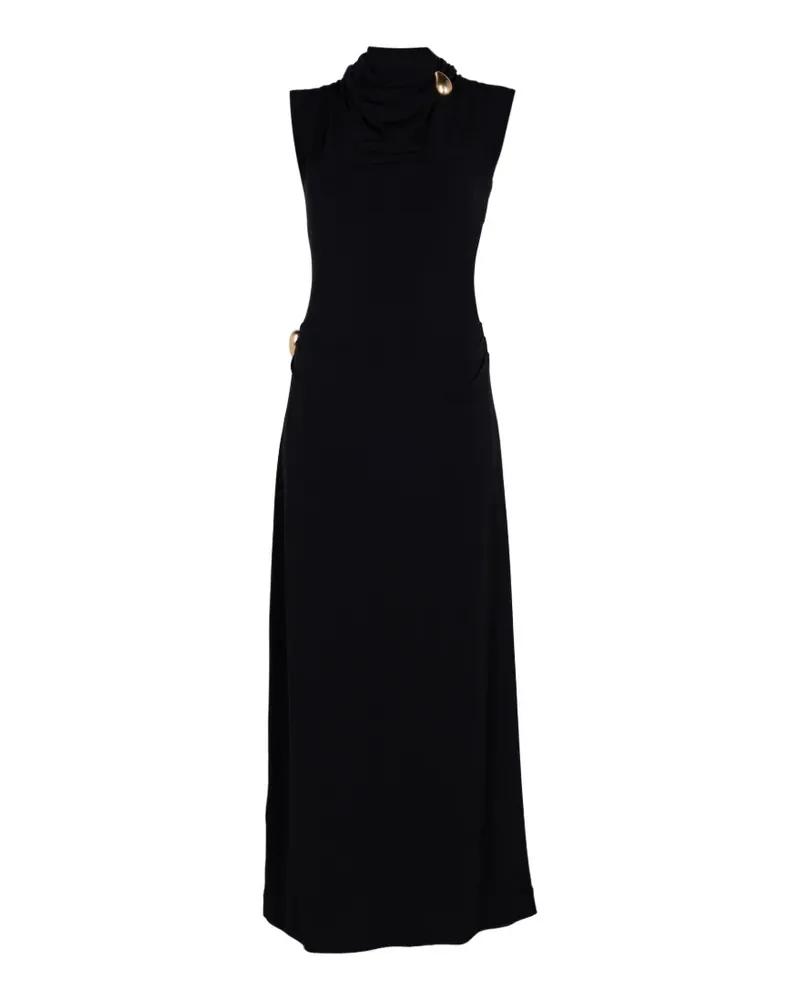 Altuzarra Betsy Maxikleid mit Wasserfallkragen - Schwarz Schwarz