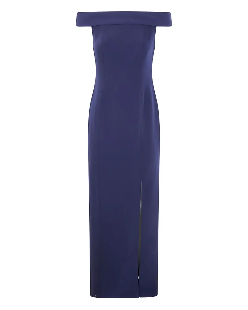 Ralph Lauren off-shoulder split dress - Blau Blau