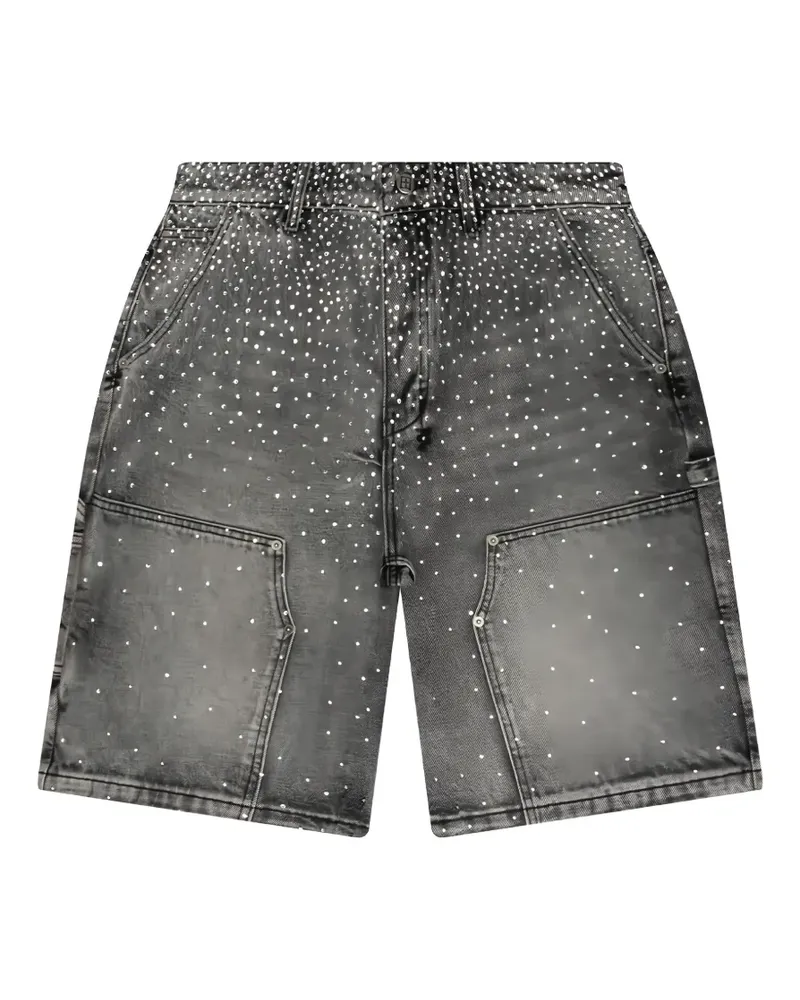 ksubi Maxx Operator crystal-embellished shorts - Grau Grau