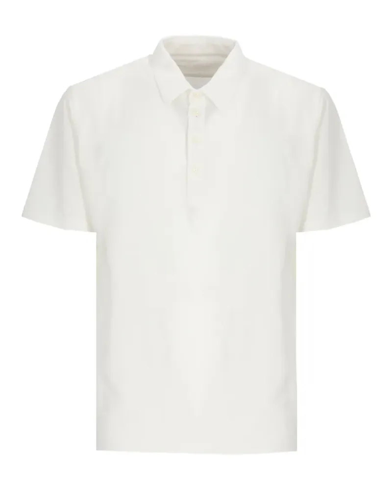 120% Lino short-sleeved polo shirt - Weiß Weiß
