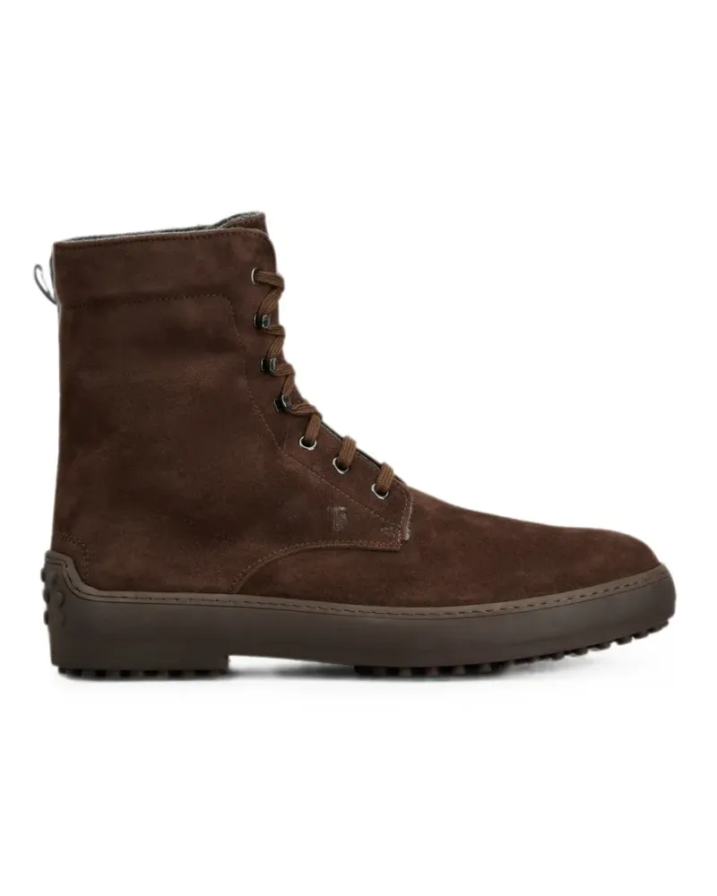 TOD'S Winter Gommino Stiefeletten aus Wildleder - Braun Braun
