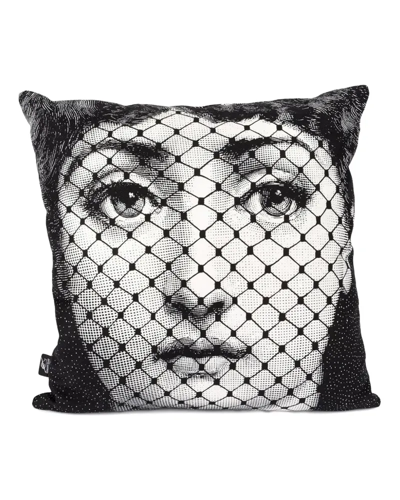 Fornasetti Burlesque photograph-print pillow - Weiß Weiß