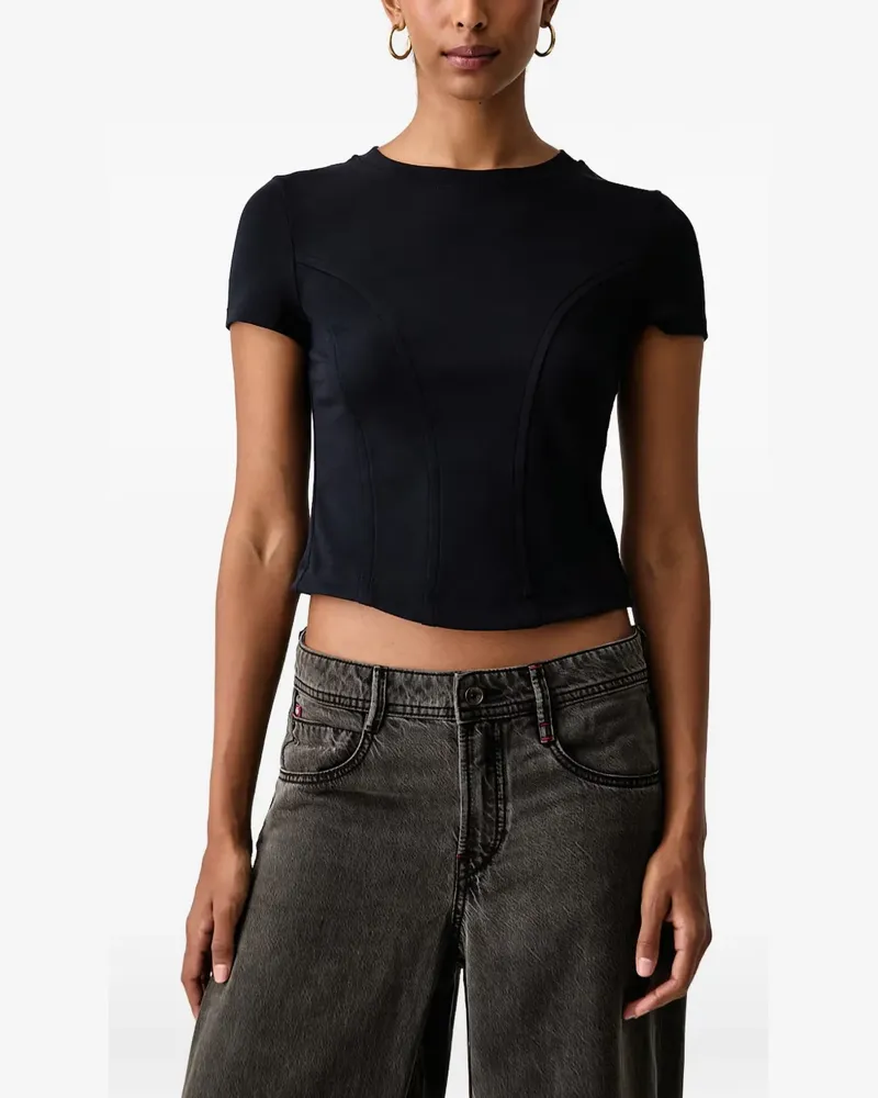 Miss Sixty T-Shirt mit Einsätzen - Schwarz Schwarz