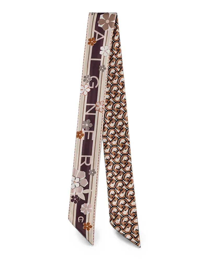 Aigner Bandana mit Blumen- und Logo-Print - Nude Nude