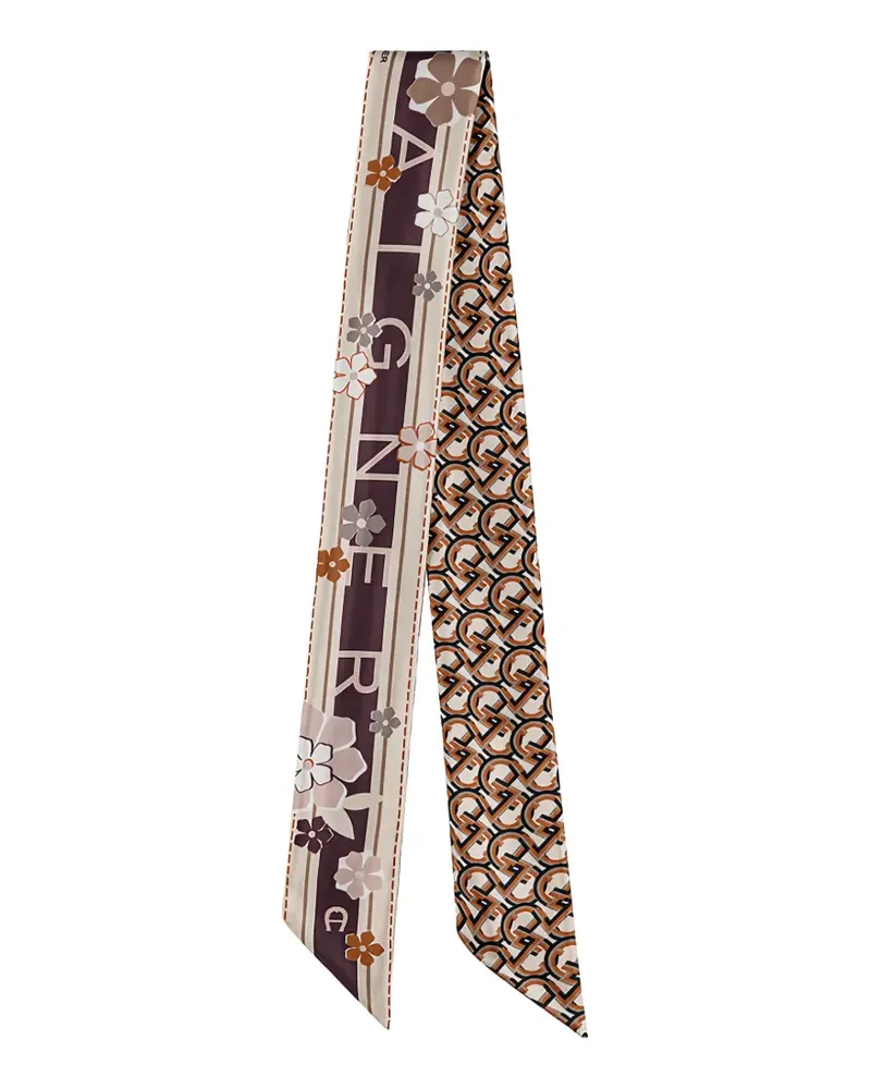 Aigner Bandana mit Blumen- und Logo-Print - Nude Nude