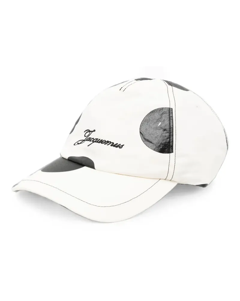 Jacquemus polka-dot logo-embroidered baseball cap - Nude Nude