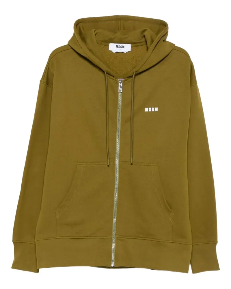 MSGM zip-up hoodie - Grün Grün