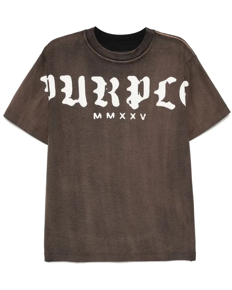 PURPLE BRAND Overdye T-Shirt - Braun Braun