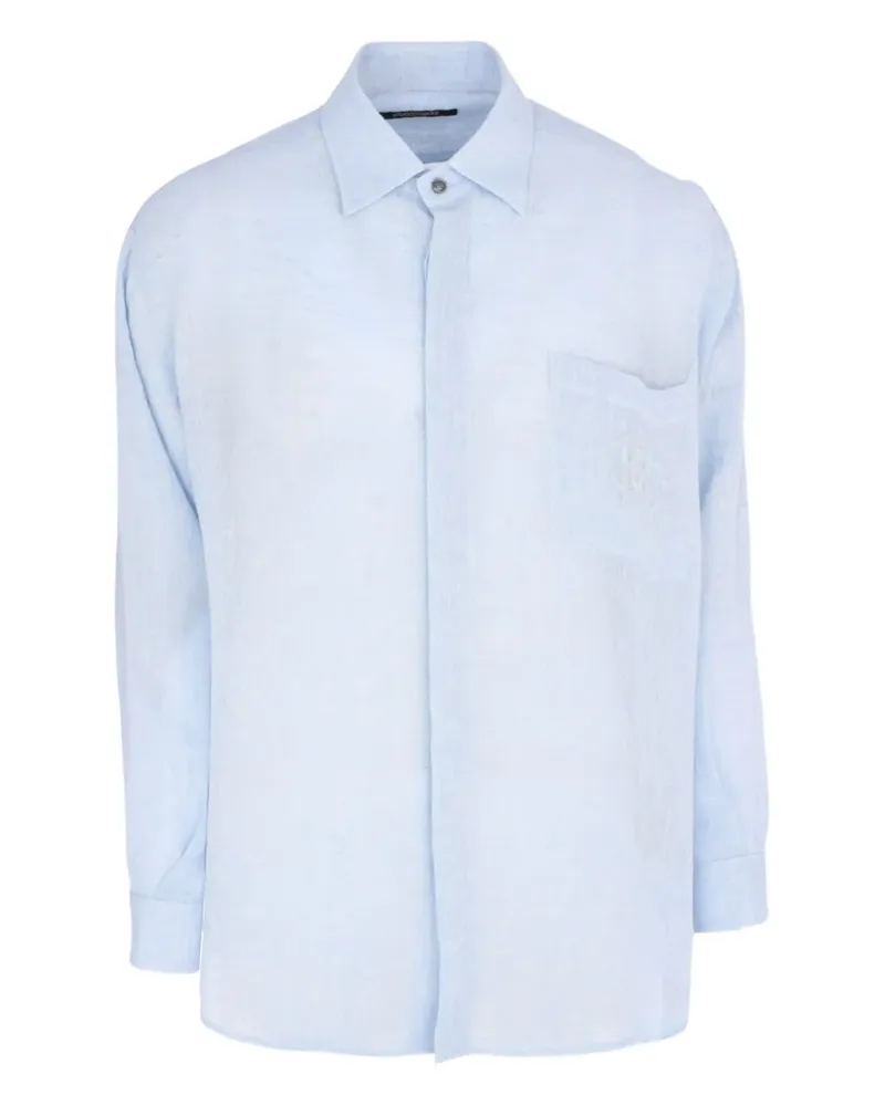 Roberto Cavalli Hemd mit Taschendetail - Blau Blau