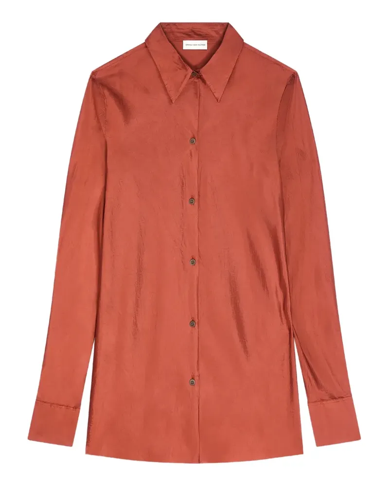 Dries van Noten Schmales Hemd aus Viskose - Orange Orange