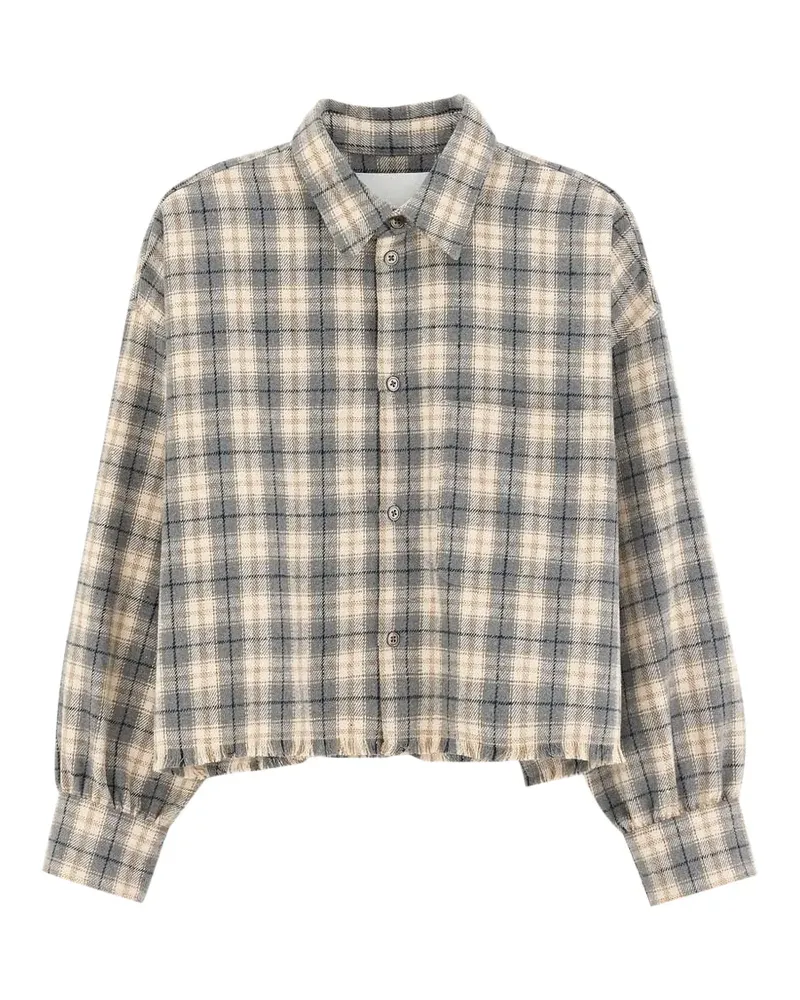 Bellerose Kariertes Jonnie Hemd mit ausgefranstem Saum - Grau Grau