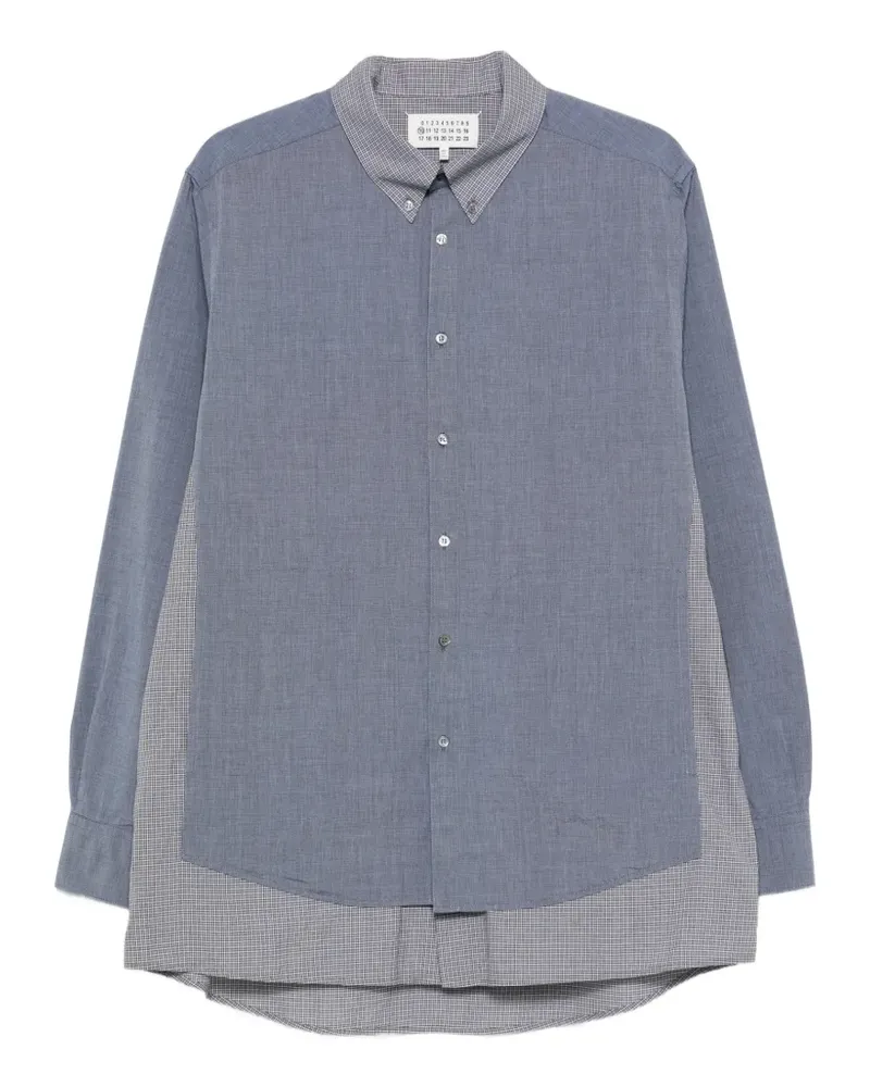 Maison Margiela panelled layered-effect shirt - Blau Blau