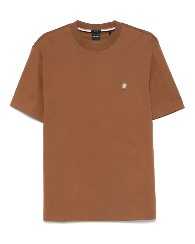 HUGO BOSS T-Shirt mit Logo-Detail - Braun Braun