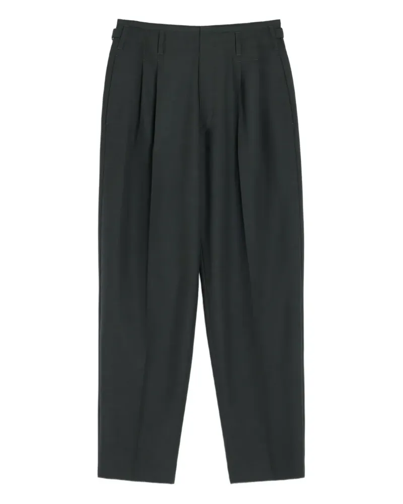 Christophe Lemaire Plissierte Hose mit verstellbarem Bund - Grau Grau