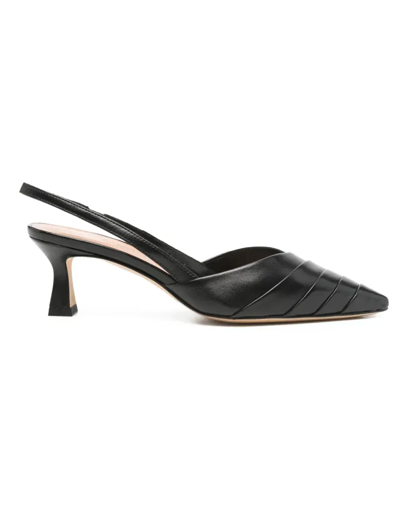 Julie Dee slingback pleated heeled pumps - Schwarz Schwarz