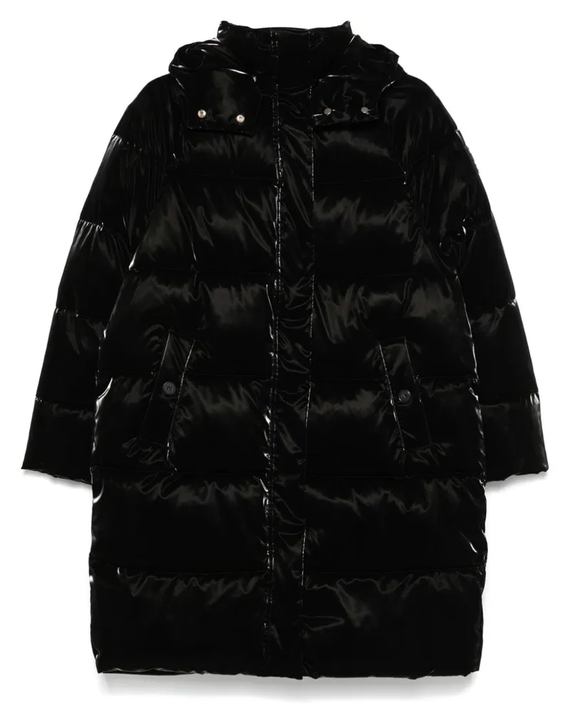 Elisabetta Franchi Daunenjacke aus Satin - Schwarz Schwarz