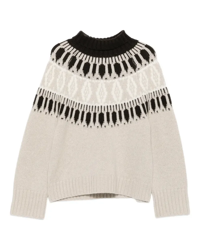 arch4 Fair Isle roll-neck sweater - Nude Nude