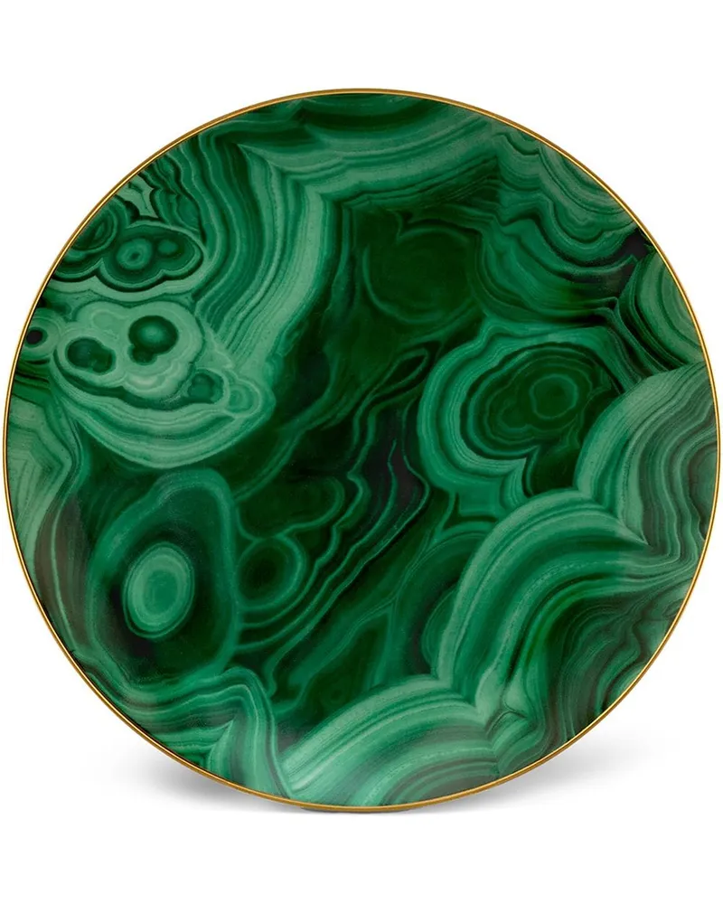 L’OBJET Malachite Platzteller 31cm - Grün Grün