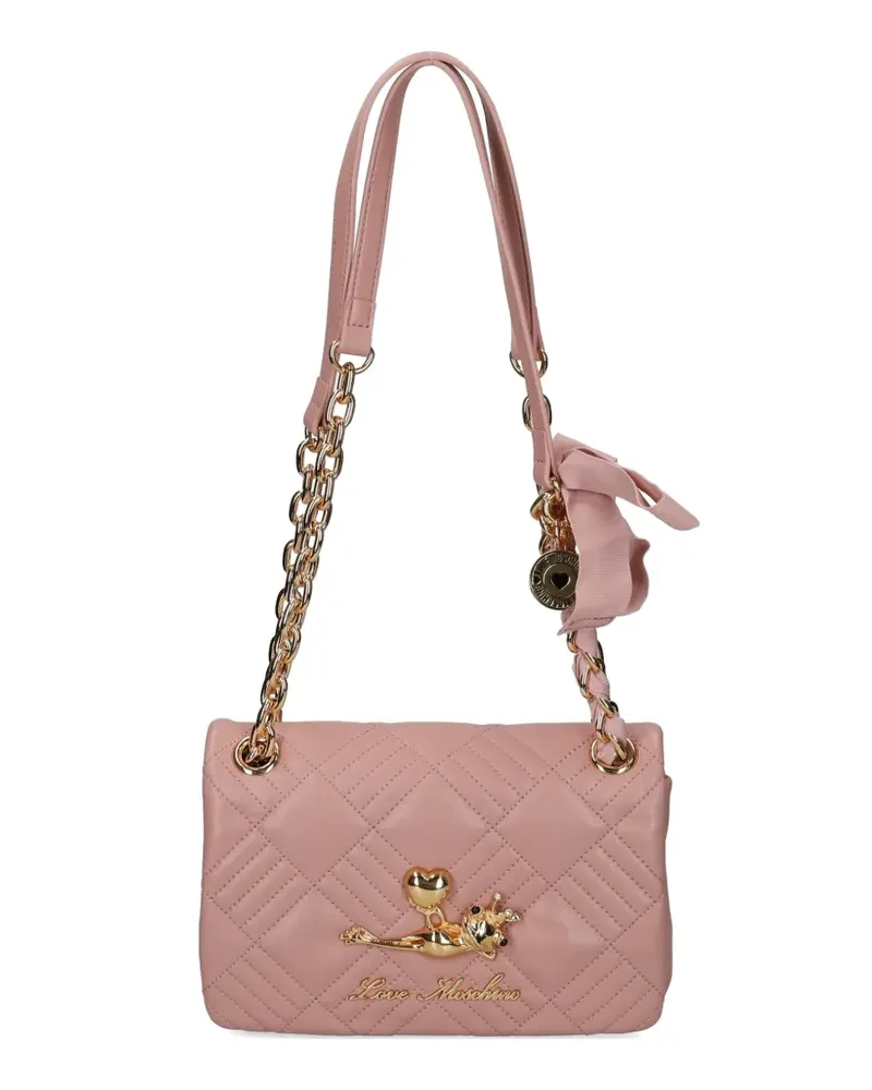 Moschino quilted chain-strap cross body bag - Rosa Rosa